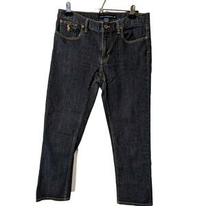 Ralph Lauren Sport Jeans Womens 29 Straight Mid Rise Blue Dark Crop 29x 25